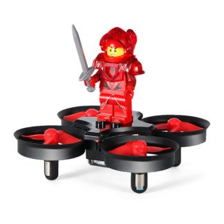 Rdeč mini dron za LEGO igrače – kvadrokopter